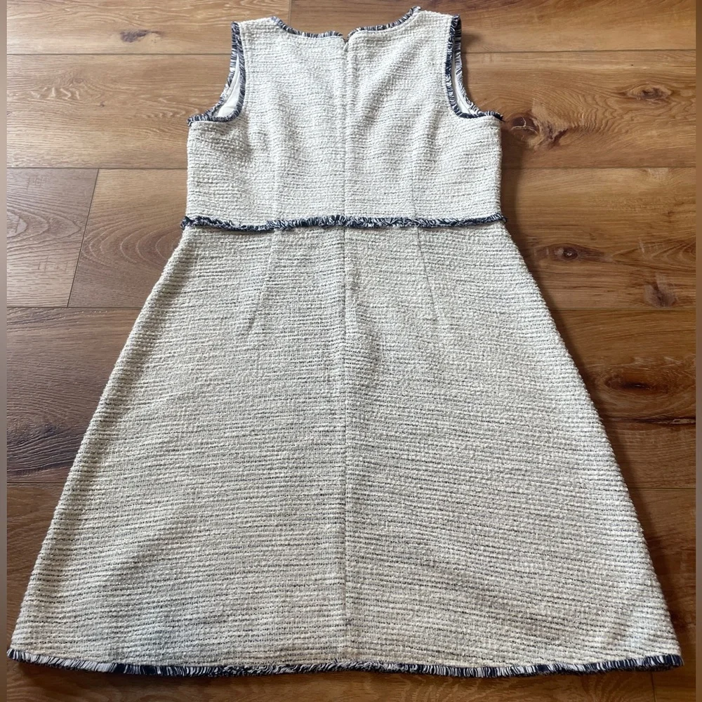 LOFT Fringe Boucle Flare Dress‎